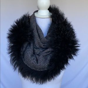 UGG Shearling & Knit Infinity Scarf